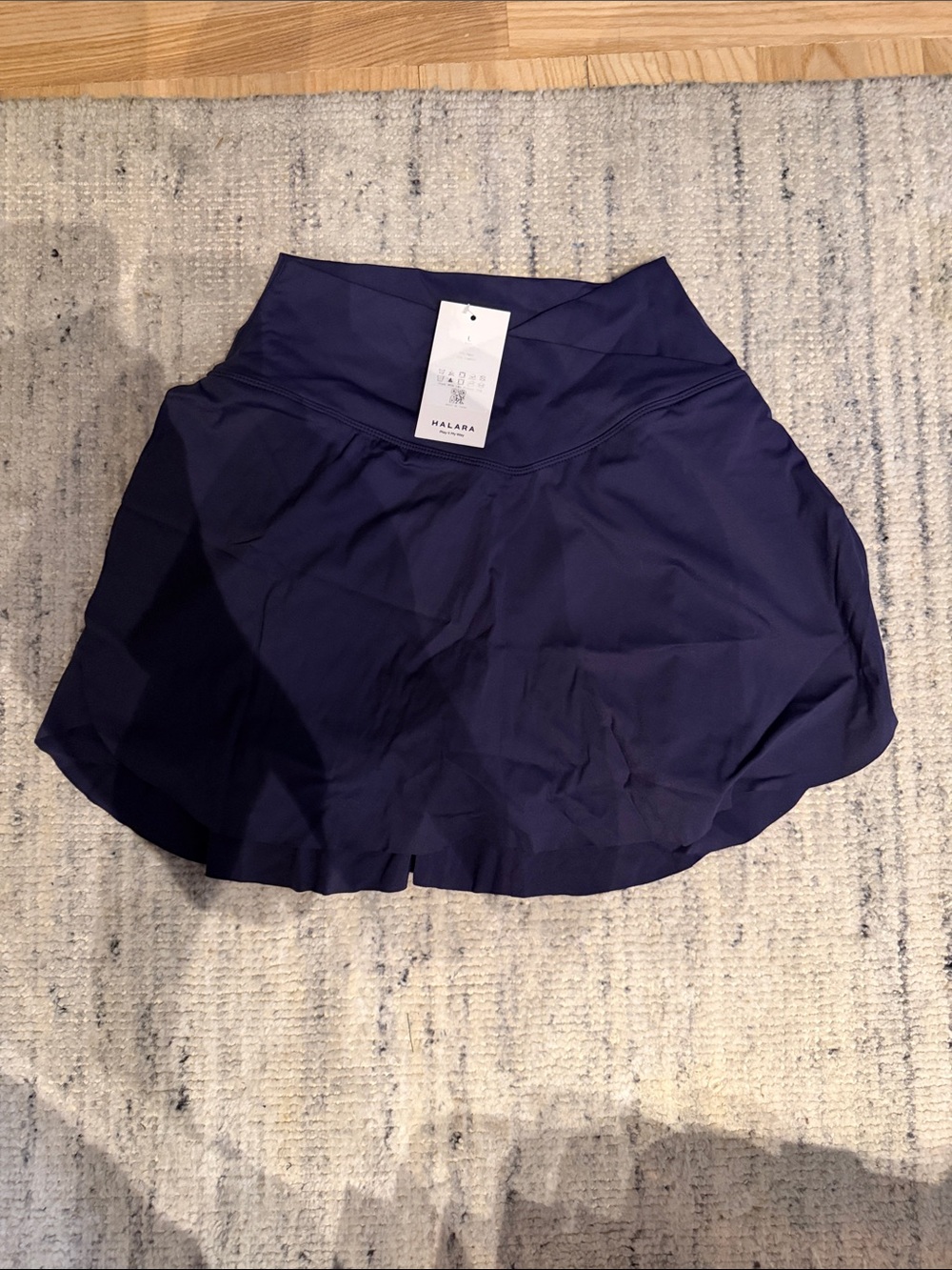 HALARA Navy Blue Circle Skater Skirt with Tag